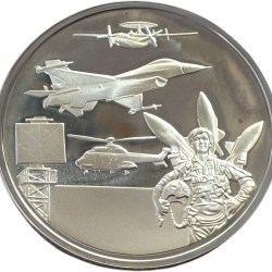 1993 Singapore 25th Anniversary of RSAF Silver Proof Medallion Ultra Rare Silver