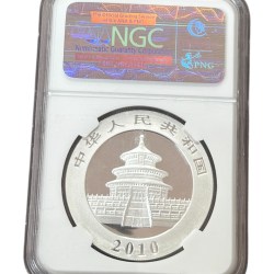 Alternative view of China Panda Year 2010 NGC Graded 68 Unique and Rare Pure Silver 1 Oz