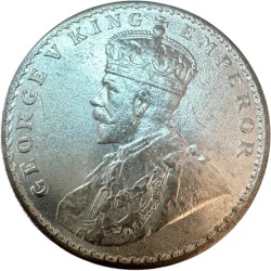 Alternative view of Re 1 British India King George V Rupee Silver Year 1917 Unique and Rare