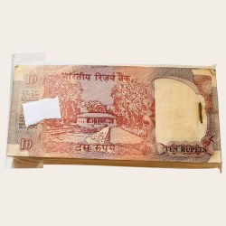 Alternative view of Rs 10 Shalimar Garden C Rangarajan Inset D Issue Serial Bundle Unique and Rare