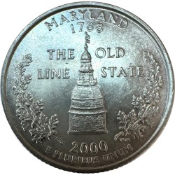 One Quarter Dollar United Sates of America State Maryland Issue Very Unique and Rare
