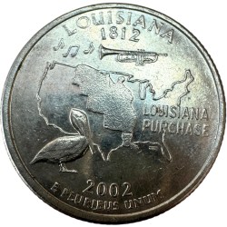 One Quarter Dollar United Sates of America State Louisiana Issue Very Unique and Rare