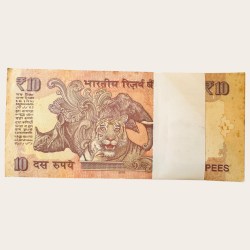 Alternative view of Rs 10 Raghuram Rajan Inset B 2015 Issue Serial Bundle Unique and Rare
