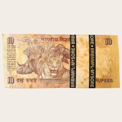 Alternative view of Rs 10 Subharao Inset Plain 2009 Issue Serial Bundle Unique and Rare