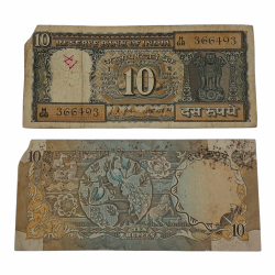 Alternative view of 10 Rupees GANDHI SITTING & PEACOCK 🦚 Issue L.K JHA & S. JAGANNATHAN Set 2 Notes **SCARE** Used Conditions.