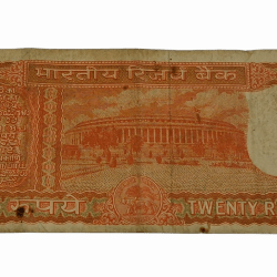 Alternative view of 20 Rupees Old PARLIAMENT Issue Sign S.JAGANNATHAN **SCARE** Collectable Grade.