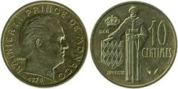 Monaco, 10 Centimes, 1978, KM# 142, Copper Aluminium, Fine Condition.
