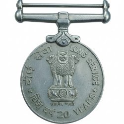 Alternative view of Rare 20 Years Long Service ARMY VERY RARE UNNAMED MEDAL