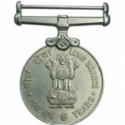 Alternative view of 9 Years Of Long Service Indian Army VERY RARE UNNAMED MEDAL