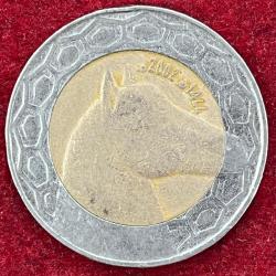 ALGERIA 100 DINARS BIMETALLIC 2002-1422 ARABIAN HORSE RARE COIN #I-74