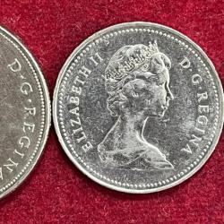 Alternative view of CANADA 3 PCS SET 1 DOLLAR 1/2 DOLLAR 1/4 DOLLAR BIG SIZE OLD SET #I-76
