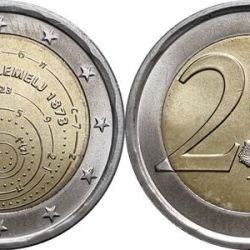 Slovenia, 2 Euro, 2023, 150th Anniversary of the Birth of Josip Plemelj, Bimetal, KM #158, UNC Condition.