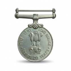 Alternative view of INDIA REPUBLIC MEDAL (20 YEARS) LONG SERVICE BEAUTIFUL MEDAL
