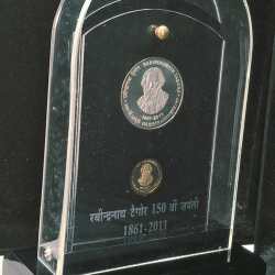 RABINDRANATH TAGORE - 150 BIRTH ANNIVERSARY 1861-2011 ( 2 COINS SET ) V. I .P SET EXTREMELY RARE