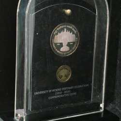 UNIVERSITY OF MYSORE CENTENARY CELEBRATIONS 1916-2016 ( 2 COINS SET ) V. I .P SET EXTREMELY RARE WITH BOX AND CERTIFICATE