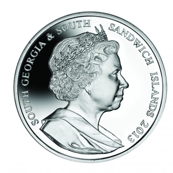 SANDWICH ISLAND 2 POUND 2013 T.R.H THE DUKE & DUCHESS OF CAMBRIDGE RARE STERLING SILVER (WEIGHT 28.28GRAM ) BEAUTIFUL BOX WITH CERTIFICATE - Image 5