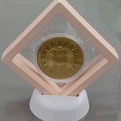 Alternative view of India Medal - Gandhi Centenary of Birth With Box And Stand Beautiful Set