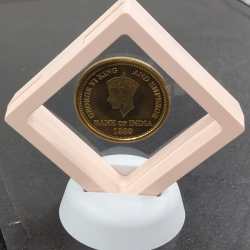 Ex-Rare 5 Rupya (Bank of Hindustan)1939 King George 6th,5 Deer/Hiran - Bank of India Medieval Coin Collection With Beautiful Box and Stand