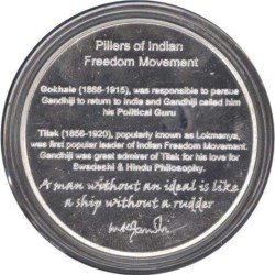 Alternative view of Mahatma Gandhi -Arrival to India Silver Plated Medallion With Box And Certificate