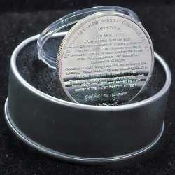 Alternative view of Mahatma Gandhi - establishment of sabarmati ashram 5th may (1915-2015) silver plated medallion with box & certificate