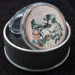 Mahatma Gandhi - Anniversary of Harijan Movement (1932 - 2015) Silver Plated Medallion With Box & Certificate