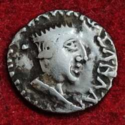 India (ancient) › Indo-Scythian Kingdom › Western Satraps Years 119-124 ,one Drachm - Nahapana silver Extermaly rare coin # 64