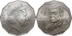 Alternative view of Australia, 50 Cents, 2017, Richie Benaud 1930 - 2015, KM #2740, Mint Coin Card.