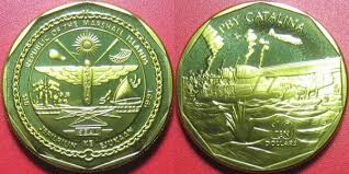 Marshall Islands, 1991, 10 Dollars, WWII Fighter Planes Series - PBY Catalina, KM #62, AUNC Condition.