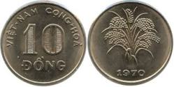 South Vietnam, 1970, 10 Dong, KM# 8a, AUNC Condition.