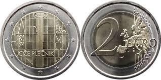 Slovenia, 2 Euro, 2022, 150th anniversary of the birth of architect Jože Plečnik, Bimetal, UNC Condition.