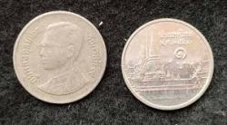 Thailand, 1 Baht, 1986 – 2008, Y #183, Circulated Condition.