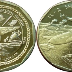 Marshall Islands, 1991, 10 Dollars, WW2 Fighter Planes Series - IL-2 Shturmovik, KM #142, UNC Condition.