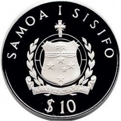 Alternative view of 10 Tālā Tanumafili II Silver World Wildlife Fund Ultra Unique and Rare