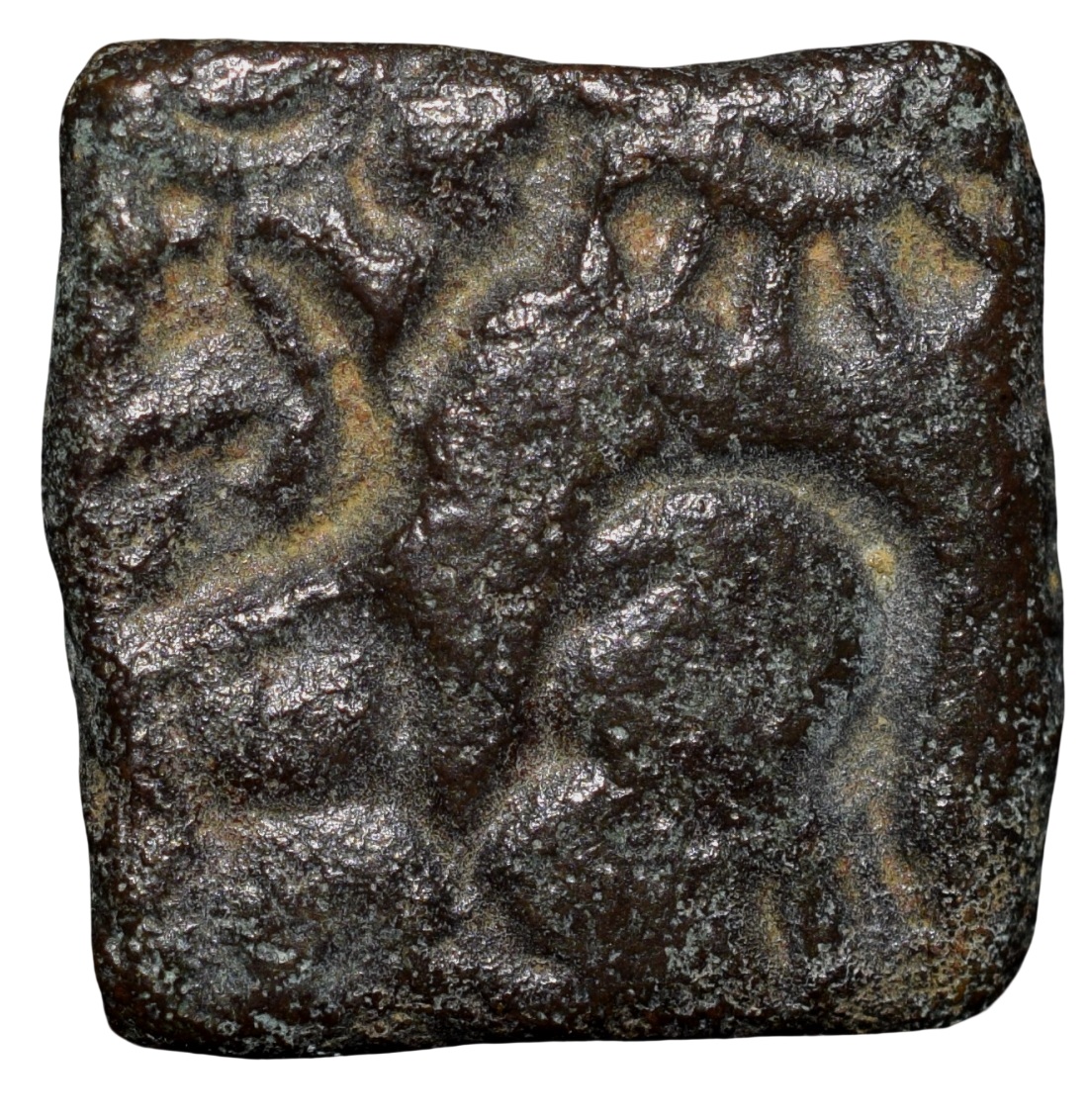 Copper Punch Mark from Ujjaini Region Mauryan Period 300-200 BC Mahakal Type