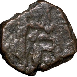 Alternative view of Copper Drachma of Indo-Parthian, Gondophares ( AD 20-50) Profile Bust Type