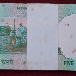 Alternative view of 5 RUPEES GANDHI GOVERNOR D.SUBBRAO RARE SERIAL PACKET