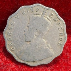 Alternative view of 1915 RARE DATE ONE ANNA GEIRGE FIFTH COIN #D-123