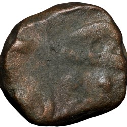 Alternative view of Copper Paisa of Hyderabad State (18th Cen. AD) of Anonymous Type with Sword