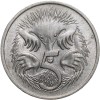 Nickel 5 Cents of Elizabeth II (AD 1975) from Australia with An Echidna (Ant Eater)