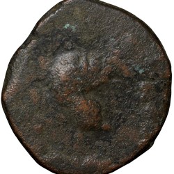 Copper Dracham of Kujula Kadphasis( AD 30-80) of Kushana Dynasty Portrait Issue Very Rare
