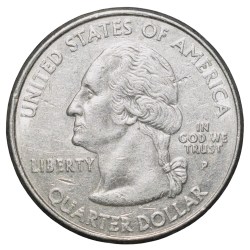 Alternative view of Nickel 1/4 Dollar of United States of America (AD 2000) Commemorative Issue 'Virginia'