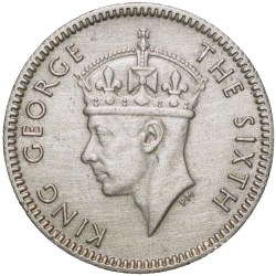 Copper-Nickel 5 Cents of George VI(AD1950) of Malaya(Malaysia) KM7