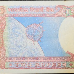 Alternative view of 2 Rupees of Republic India (AD 1977-1978) I.G.Patel Signature