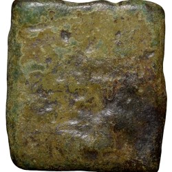 Copper Heavy Coin of Satavahana Dynasty(1st Cen.BC) from Nashik Region with Swastik above Lion facing right