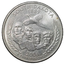 Nickel 1/4 Dollar of United States of America (AD 2006) Commemorative Issue 'South Dakota' State UNC