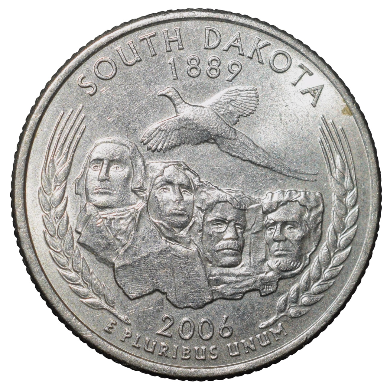 Nickel 1/4 Dollar of United States of America (AD 2006) Commemorative Issue 'South Dakota' State UNC