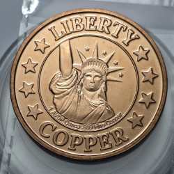 Liberty 999 Pure Copper Medallion 1AVDP Oz 28.3gms