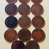 Half Pice Copper Coin 40 Different Year Collection