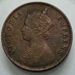 British India One Quarter Anna 1892 Copper Coin