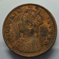 British India One Quarter Anna 1876 Copper Coin